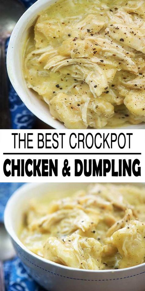 Slow Cooker Chicken And Dumplings, Best Crockpot Chicken, Easy Crockpot Recipes Healthy, Chicken Crockpot Recipes Healthy, Crockpot Chicken And Dumplings, Best Crockpot, Dumpling Soup, Chicken Crockpot Recipes Easy, Easy Dinner Recipes Crockpot