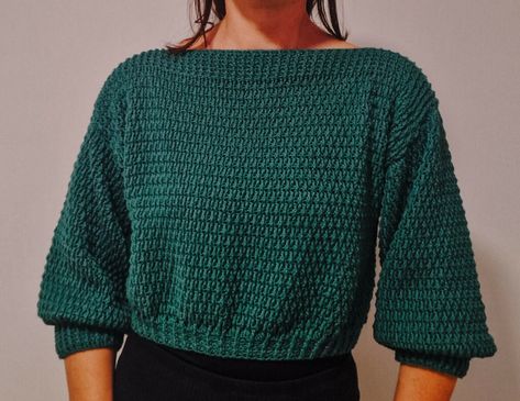 How to Crochet an Alpine Stitch Cropped Sweater - Loops Only Free Crochet Cropped Sweater Patterns, Free Crochet Cardigan Patterns For Women Sweater Coats, Women Crochet Sweater, Hexagon Sweater Crochet, Crochet Patterns Free Sweater, Alpine Stitch Sweater, Hexagon Sweater, Sweater Crochet Patterns, Free Crochet Sweater Patterns