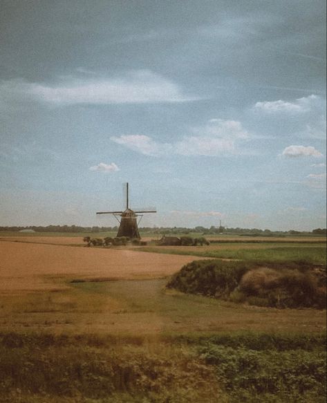 Farm Field Aesthetic, Netherlands Aesthetic Vintage, Vintage Farm Aesthetic, Windmill Aesthetic, Nature Vintage Aesthetic, Netherlands Wallpaper, Tf2 Oc, Dutch Aesthetic, Netherlands Landscape