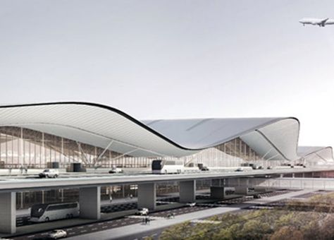 São Paulo International Airport Passenger Terminal 3 Tech Office, Aviation Museum, Culture Center, Modern Office Interiors, Airport Terminal, Airport Design, Arch Shape, Airports Terminal, Modern Architecture Building