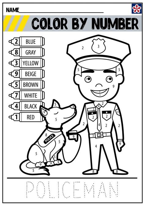 Emergency Workers Preschool, Policeman Worksheet Preschool, Police Officer Craft Kindergarten, Police Worksheets Preschool, Policeman Preschool Activities, Community Helper Elementary, Police Officer Kindergarten Activities, Police Officer Math Activities Preschool, Police Math Activities For Preschool