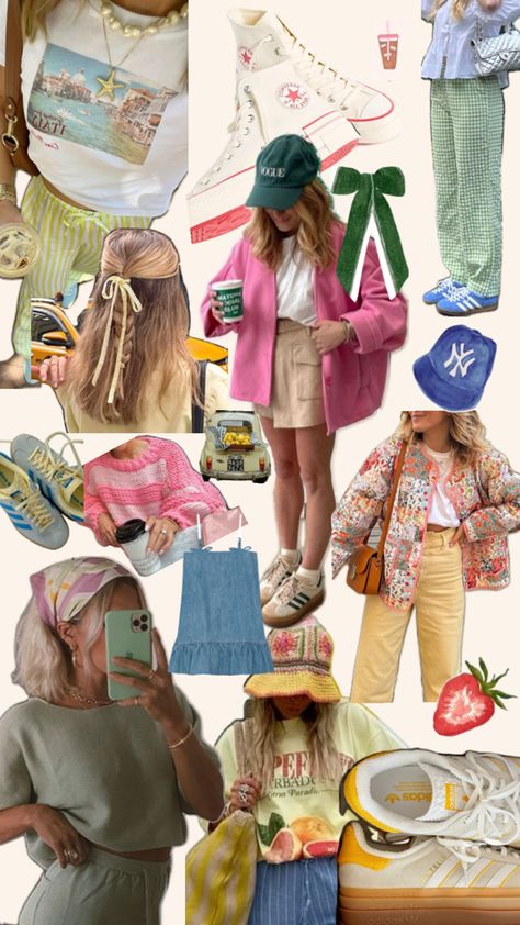 fun, eclectic, pastel, and bright aesthetics First Day Of School Outfits, Eclectic Wardrobe, Eclectic Outfits, Bright Colored Outfits, Bright Outfits, Academia Style, First Day Of School Outfit, Everyday Fashion Outfits, Colourful Outfits