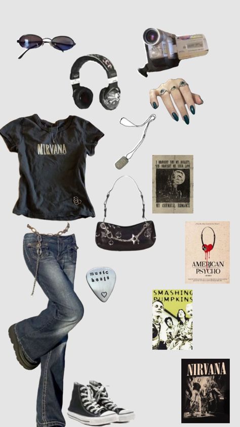 #outfitinspo #outfitideas #nirvana Nirvana Clothes, Nirvana Outfit, Nirvana Fashion, Downtown Outfits, Vintage Grunge, Swaggy Outfits, Artist Style, Lookbook Outfits, Dream Clothes