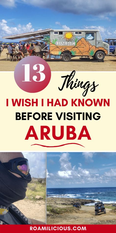 Things to know before vacationing to Aruba - It’s easy when you are planning that exotic Caribbean trip to get lost in the pleasure of getting away. But it’s also important to do your research if you want to avoid spending excess money or wasting your time. Here are the 13 things I wish I had known before going to Aruba. #aruba #arubavacation #visitaruba #arubatraveltips Aruba Trip, Aruba Cruise, Panama Cruise, Aruba Honeymoon, Abc Islands, Aruba Wedding, Oranjestad Aruba, Aruba Vacation, Visit Aruba