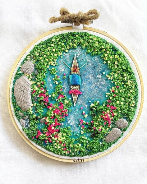 Embroidery Hoop Wall, Embroidery Hoop Wall Art, Embroidery Lessons, Diy Embroidery Patterns, Embroidered Art, Hand Embroidery Projects, Creative Embroidery, 자수 디자인, Sewing Embroidery Designs