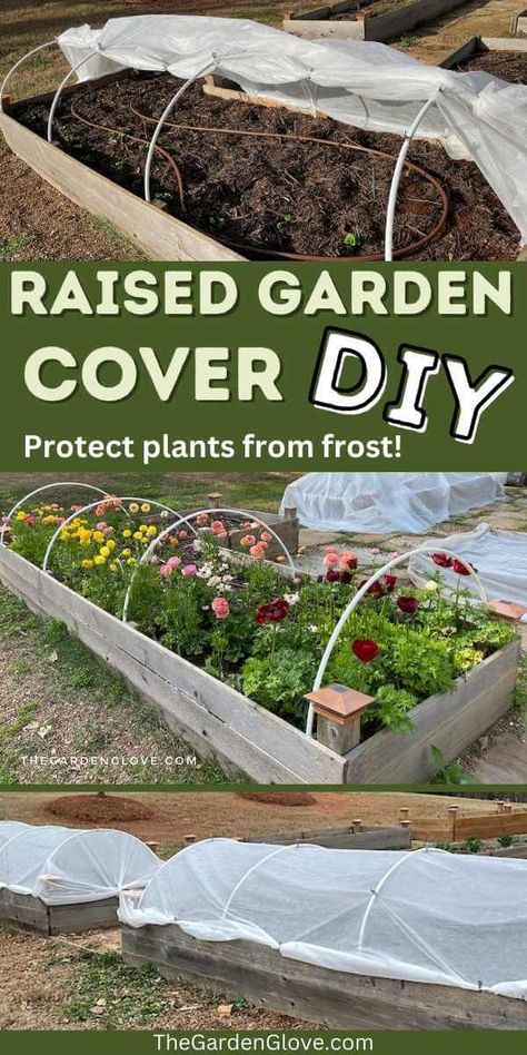 Raised Garden Bed Covers, Garden Bed Covers, Raised Bed Cover, Protect Plants From Frost, Frost Protection For Plants, Diy Raised Garden Bed, Greenhouse Cover, Winter Greenhouse, Garden Boxes Diy