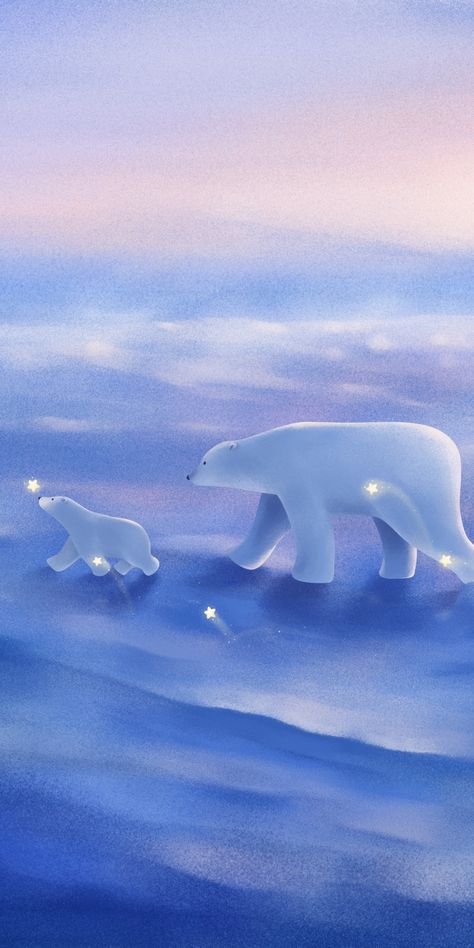 Polar Bear Wallpaper, Polar Bear Art, Nature Iphone Wallpaper, Cute Polar Bear, Wallpapers For Desktop, Picture Books Illustration, Bear Illustration, Latest Hd Wallpapers, Bear Pictures