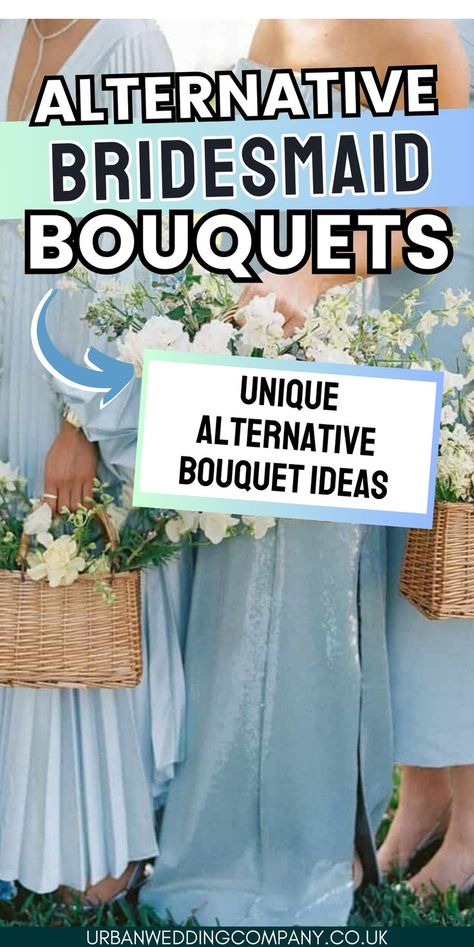 Alternative Bridesmaid Bouquet Ideas for a modern bridal party. Wedding party bouquet alternative. Ditch the bouquets and give your bridal party something unique to hold down the aisle. Unique bridesmaid bouquets. Unique Bridesmaid Bouquet, Bridesmaid Bouquet Ideas, Bridesmaid Bouquet Alternatives, Alternative Bridesmaid, Modern Bridal Party, Bouquet Alternative, Wedding Party Bouquets, Bridal Party Bouquets, Wedding Reception Fun