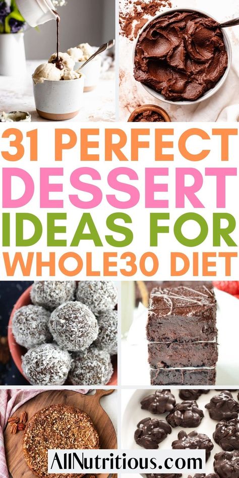 Whole Food Keto Dessert, Whole 30 Paleo Desserts, Real Food Desserts Clean Eating, Sweet Paleo Snacks, Whole Clean Foods, Whole 40 Dessert, Whole 30 Halloween Treats, Whole 30 Thanksgiving Dessert, Whole30 Sweet Treats