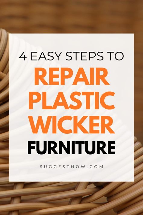 Video how to fix wicker outdoor furniture This post has affiliate/referral links. Learn more. Outdoor furniture made with plastic wicker is trendy because of the weave design that gives a comfortable lounge experience. The sturdy rattan-like weave adds a refined feel to your garden, patio, and backyard.You might be interested How To: Paint Wicker Furniture … Wicker Furniture Repair, Wicker Furniture Makeover, Resin Wicker Furniture, Resin Wicker Patio Furniture, Patio Furniture Makeover, Furniture Make, Wicker Patio Chairs, Old Wicker, Resin Patio Furniture