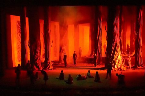 Dancing Shadows. Opera Theatre, Seoul. Scenic design by Nicky Shaw. Lighting Design Theatre, Opera Theatre, Stage Lighting Design, Theatre Lighting, Set Design Theatre, Stage Set Design, Interactive Installation, Theatre Design, Theatre Set