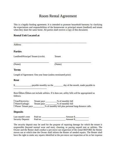 Room Rental Agreement Template: Free Download, Create, Edit, Fill Basic Rental Agreement Free Printable, Lease Agreement Free Printable, Roommate Agreement Template, Landlord Tips, Roommate Agreement, Room Rental Agreement, Tenancy Agreement, Permission Slip, Rental Agreement Templates