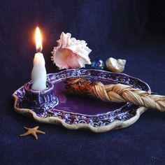 Spiritual Altar, Pagan Altar, Home Altar, Spiritual Symbols, Sea Witch, Witch Aesthetic, Plum Purple, Fast Paced, Clay Ceramics