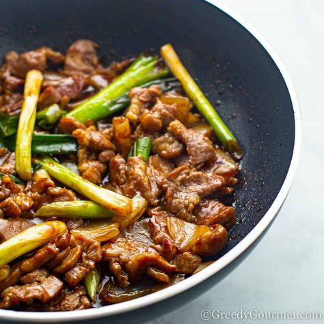 Mongolian Lamb Recipe, Chop Salad Recipes, Spicy Mongolian Beef, Lamb Stir Fry, Chop Salad, Mongolian Beef Recipe, Marinated Lamb, Mongolian Beef Recipes, Malai Kofta