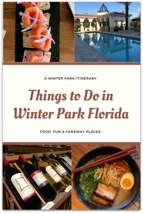 Looking for things to do in Winter Park Florida? I have to admit, when I first moved to Florida, I had never heard of Winter Park. #FamilyTravel #FloridaTravel #FloridaVacation Winter Park Florida Things To Do, Winter Park Florida Restaurants, Things To Do In Winter, Usa Drinks, Florida Getaway, Florida Travel Guide, Staycation Ideas, Winter Park Florida, Florida Food