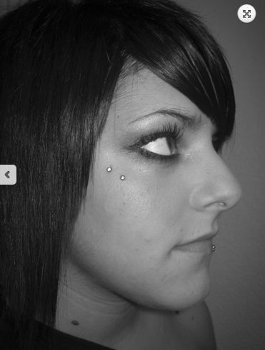 double dermal Double Dermal Piercing Face, Double Dermal Piercing, Eye Dermal Piercing, Piercings Quotes, Eye Dermal, Face Dermal Piercing, Face Dermal, Small Face Tattoos, Anti Eyebrow