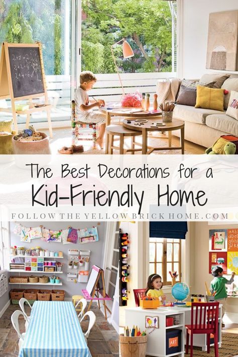 Kid-Friendly Decorating Ideas Family Friendly Decor, Scandinavian Family Home, Toddler Friendly Living Room Ideas, Kid Friendly Home Design, Family Room Design Kid Friendly, Kid Friendly Apartment Ideas, Kid Friendly Basement Ideas, Kid Friendly Interior Design, Kid Friendly Home Decor