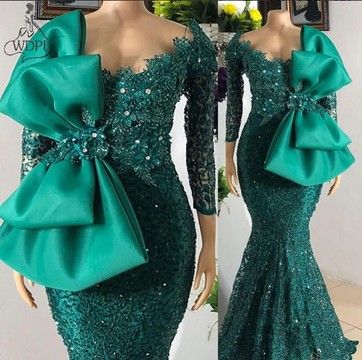 fatimajimoh81 online shop - Afrikrea Lace Evening Dress Long, Dark Green Prom Dresses, African Mermaid, Evening Dress Beaded, Lace Prom Dresses, Green Evening Dress, One Shoulder Prom Dress, Sewing Wedding Dress, African Prom Dresses