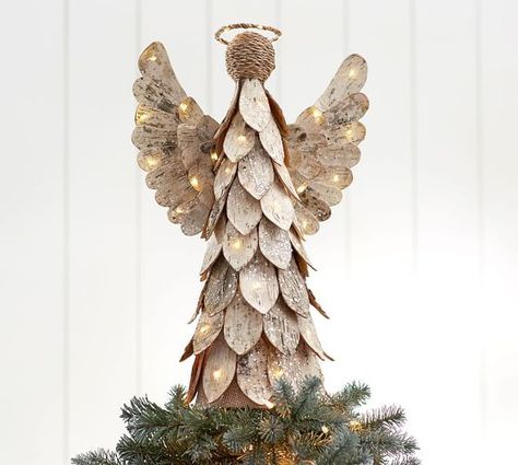 3 Christmas Trees Designed With Themes - Woodsy, Modern, and Farmhouse — #christmastree #christmasdecor #ornament #treetopper #christmastreeangel Best Christmas Tree Toppers, Crismas Tree, Angel Christmas Tree Topper, Classic Christmas Tree, Angel Tree Topper, Diy Tree, Angel Tree, Cool Christmas Trees, Christmas Tree Topper