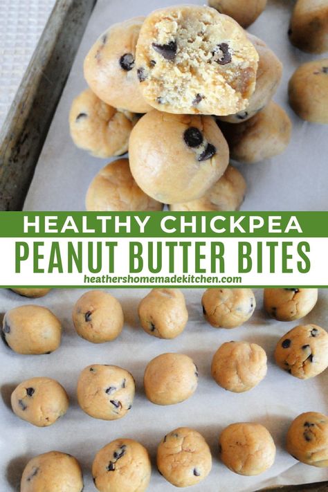 Peanut Butter Bites Healthy, Chickpea Peanut Butter, Healthy Peanut Butter Snacks, Protein Balls Healthy, Clean Eating Dessert Recipes, Butter Bites, Low Carb Granola, Granola Bites, Bean Snacks