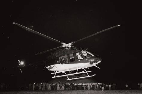 Outdoor wedding. Helicopter. Party. Event. Helicopter Wedding Exit, Wedding Helicopter, Eloping Wedding, Helicopter Party, Helicopter Wedding, Wedding Exit, Wedding Exits, Party Event, Helicopter