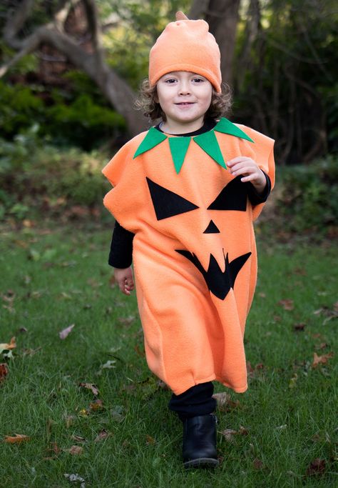 Jack-O-Lantern Costume DIY- Easy to Sew! - Gina Michele Kids Pumpkin Costume, Diy Costumes For Boys, Lantern Costume, Jack O Lantern Costume, Diy Haunted House Props, Ghost Halloween Costume, Diy Halloween Games, Pumpkin Halloween Costume, Easy Diy Costumes