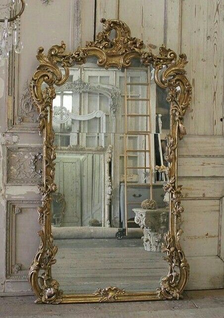 Spiegel Design, French Mirror, Shabby Chic Interiors, Vintage Mirrors, Chic Interior, Beautiful Mirrors, Framed Mirror, Vintage Mirror, French Decor