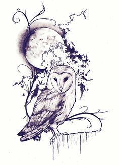 Tats on Pinterest | Labyrinth Tattoo, Labyrinths and Leopard Print ... Barn Owl Tattoo, Labyrinth Tattoo, Images Noêl Vintages, Owl Tattoo Design, Owls Drawing, Tattoo Illustration, Owl Tattoo, Birds Tattoo, Owl Art