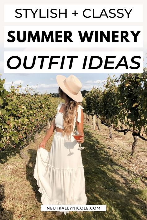 Stylish winery outfit ideas for summer for classy summer wine tasting outfits