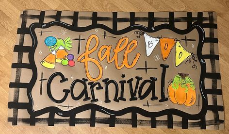 Custom Personalized Party & Celebration Banner. Fall Decor Party, Carnival Banner, Fall Festival Games, Springdale Arkansas, Fall Carnival, Party Girlande, Thanksgiving Banner, Fall Banner, Fall Fest