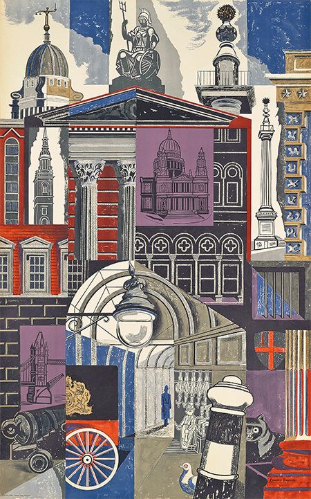 Transport Art, Edward Bawden, London Transport Museum, Transportation Poster, Postal Vintage, London Transport, City Illustration, London Underground, Sense Of Place