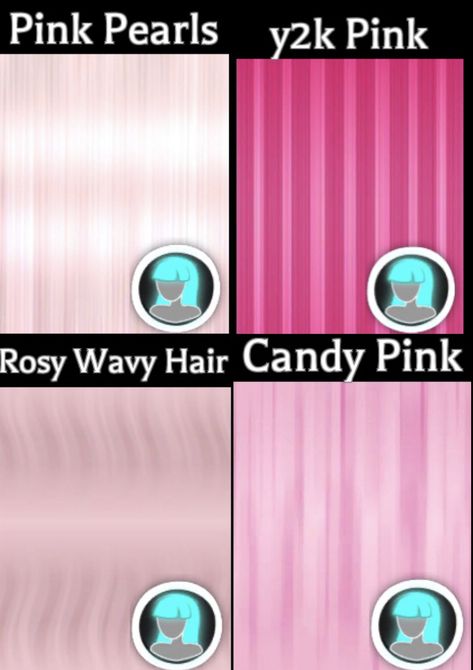 Royale High Skin Color Codes, Royal High Design Patterns, Cute Rh Hair Combos, Fem Hair Combos Royale High, Rh Hair Colors, Royale High Pink Decals, Hair Hacks Royale High, Royal High Patterns, Royale High Hair Colors