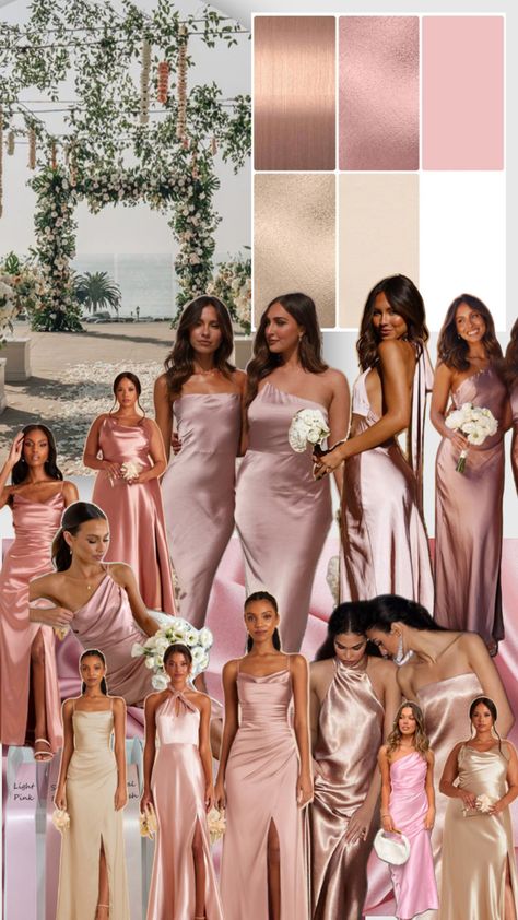 Bridesmaids dresses dusty rose champagne colors Dusty Rose And Champagne Wedding, Rose And Champagne Wedding, Dusty Rose Bridesmaid Dress, Dusty Rose Bridesmaid, Rose Bridesmaid Dress, Dusty Rose Bridesmaid Dresses, Rose Bridesmaid Dresses, Dusty Rose Wedding, Rose Champagne