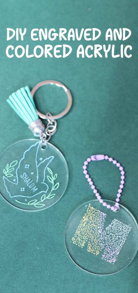 Engraving Acrylic with a Cricut Maker How To Engrave With Cricut Maker, Acrylic Engraved Ornaments, Acrylic Etching Cricut, How To Engrave Acrylic With Cricut Maker, Acrylic Engraving Ideas Cricut, Etching Acrylic With Cricut, Cricut Maker Engraving, Cricut Acrylic Engraving, Laser Ideas Acrylic