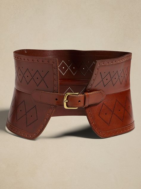 Cintola Leather Corset Belt | Banana Republic Ren Fair Belt Accessories, Witchy Belts, Diy Waist Belt, Book Holster, Book Belt, Fantasy Belt, Corset Waist Belt, Leather Belts For Women, Corset Belts