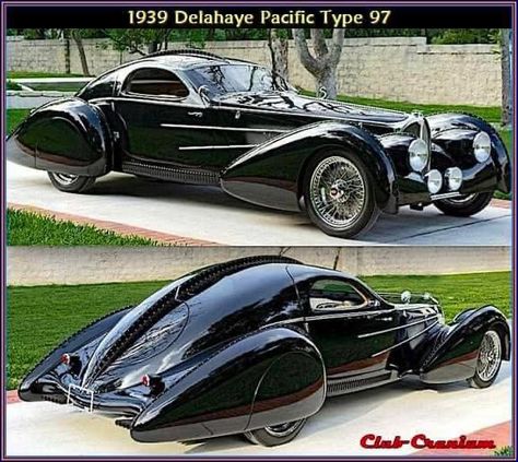 1939 Delahaye Pacific Type 97. Art Deco. Delahaye Cars, Art Deco Car, Car Shopping, Old Vintage Cars, Classic Sports Cars, Classy Cars, Classic Cars Vintage, Classic Cars Trucks