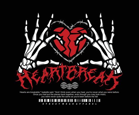 heartbreak vintage graphic design for creative clothing, for streetwear and urban style t-shirts design, hoodies, etc. Clothing Graphic Design, Streetwear Designs, T-shirt Print Design, Graphic Shapes Design, T Shirt Logo Design, Creative Clothing, Adobe Illustrator Graphic Design, Clothing Brand Logos, Shirt Logo Design