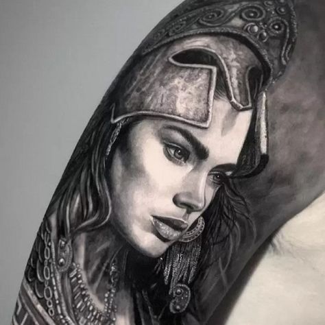 Greek Myth Tattoo Ideas, Greek Goddess Tattoo, Athena Tattoo, Greek Tattoo, Female Warrior Tattoo, Greek God Tattoo, Norse Mythology Tattoo, Valkyrie Tattoo, Spartan Tattoo