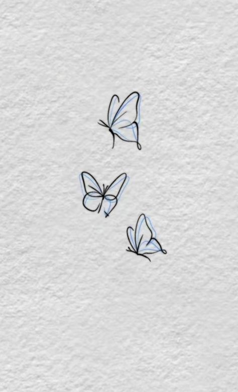 Hippy Leg Tattoos, Tattoo Doodle Ideas, Highland Cow Tattoo Small Simple, Small Cute Butterfly Tattoos, Straight Spine Tattoo, Under Noon Tattoo, Trio Tattoo Ideas Minimalist, Simple Elegant Tattoos For Women, Women Tattoo Ideas Meaningful