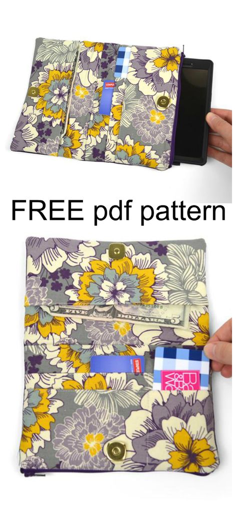 Free Wallet Pattern Pdf, Sew Wallet Pattern Free, Wallet Patterns To Sew Free, Phone Wallet Pattern, Wallet Pattern Free, Wallet Sewing Pattern, Sew Wallet, Wallet Tutorial, Fabric Wallet