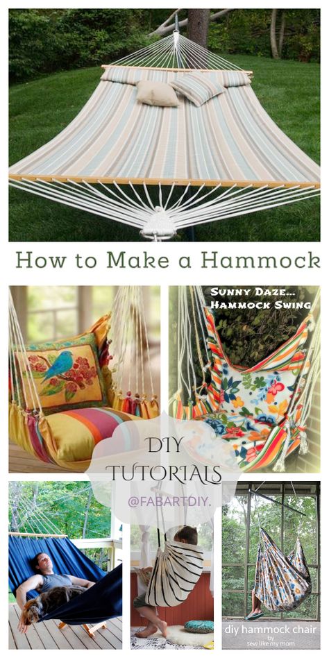 DIY Fabric Hammocks to Enjoy in Summer Watermelon Hammock, Homemade Hammock, Diy Sleeping Bag, Diy Hammock Chair, Boho Crafts, Crochet Roses, Macrame Hammock, Backyard Hammock, Diy Hammock