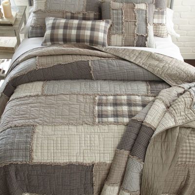 Buy Donna Sharp Smoky Cobblestone Quilt at JCPenney.com today and Get Your Penney's Worth. Free shipping available Woodland Quilts, Cotton Quilt Set, Grey Linen Bedding, Country Quilts, Farmhouse Bedding, Contemporary Quilts, Bedding Stores, King Quilt, Quilt Set