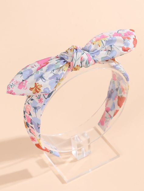 Multicolor Casual Collar  Polyester Ditsy Floral Headbands Embellished   Kids Accessories Computer Basic, Girls Headband, Embellished Headbands, Kids Headbands, Cute Headbands, Ribbon Hair Bows, Ribbon Hair, Kids Hair