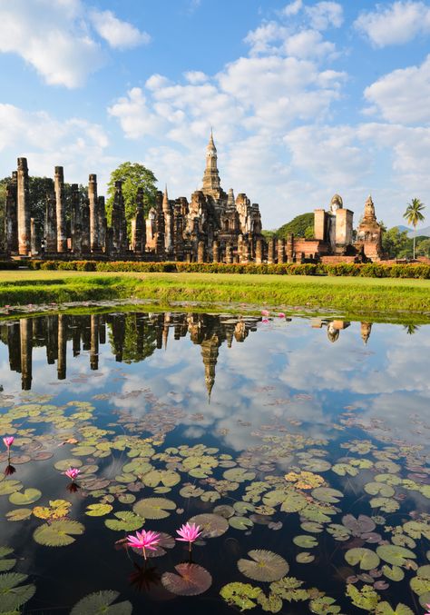 Wat Mahathat In Sukhothai Historical Park, Thailand  Free Stock Photo and Image 18366655 Wat Mahathat, Outline Pictures, Intro Youtube, Business Cards And Flyers, Photo Stickers, Creative Images, Instagram Ads, Printing Business Cards, Your Design