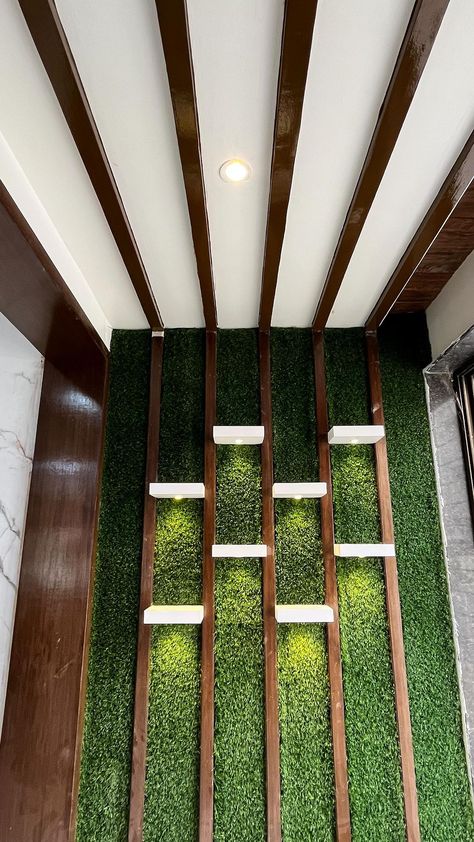 HS interiors’s Instagram profile post: “Artificial grass used for display unit For ongoing bungalow project @pune @interiorshs @interiorshs @interiorshs @id_hitesh_sharma @ . . .…” Backyard Tv, Outdoor Tv Setup, Garden Cinema, Porch Tv, Corner Porch, Tv Solutions, Cinema Outdoor, Outdoor Tv Mount, Deck Lounge