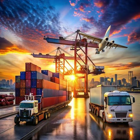 Logistics Transportation Trucks, Importation Flyer, Birthday In Heaven Quotes, Cargo Logistics, Logistics Business, Cargo Plane, Import Business, Container Truck, Cargo Transport