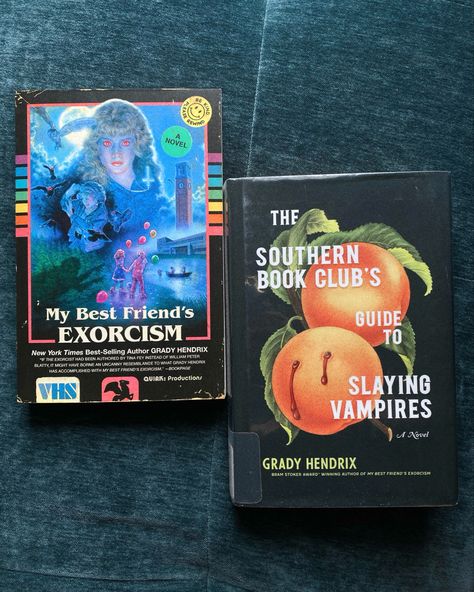 Grady Hendrix — My Best Friend’s Exorcism and The Southern Book Club’s Guide to Slaying Vampires #books #book #aesthetic #horror Grady Hendrix Aesthetic, My Best Friends Exorcism, Hendrix Aesthetic, Book Club Aesthetic, Aesthetic Horror, Future Library, Preppy Fall, Unread Books, Book Recs