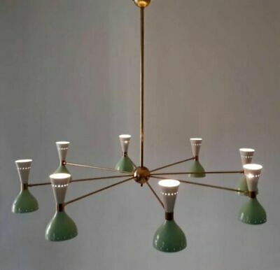 This starburst light fixture is made with UL approved parts. Light bulbs are not included. Ceiling canopy can be adjustable at different angles so you can hang this chandelier from slopped ceiling. Mid Century Ceiling Lamp, Mid Century Modern Chandelier, Starburst Light, Mid Century Chandelier, Metal Lamp Shade, Italian Chandelier, Chrome Chandeliers, Wood Chandelier, Side Lights