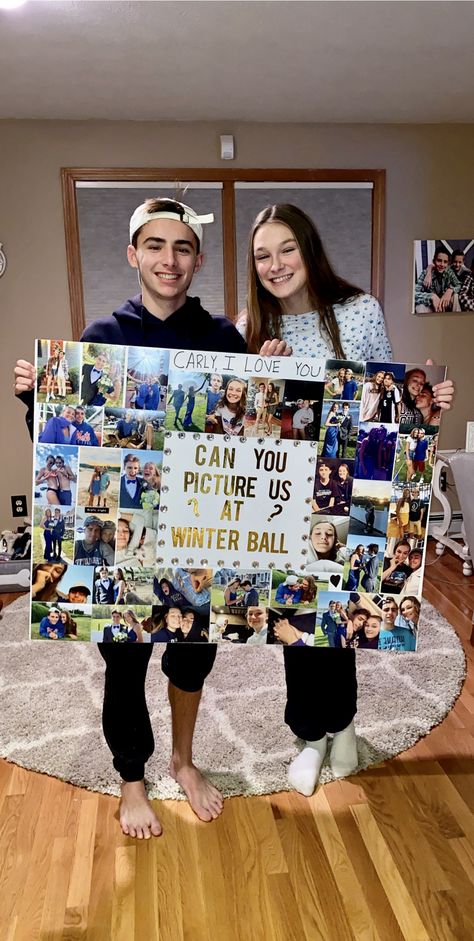 Winter Ball Proposals Ideas, Winter Ball, Winter Pins, Random Ideas, Homecoming, Photo Wall, I Love You, Love You, Beauty