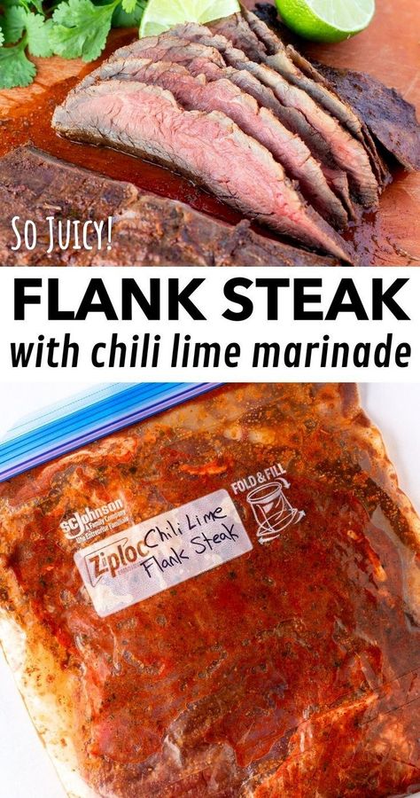 You're going to love the bold flavors of a flank steak with chili lime marinade! This easy recipe ensures tender and juicy steak every time, perfect for salads, tacos, or fajitas. Use this great dinner idea this fall for a simple yet impressive dish. Visit hotpankitchen.com to discover more flavorful marinades for steak, chicken, and pork! Flank Steak Tacos Marinade, Lime Steak Marinade, Flank Steak Fajita Marinade, Marinades For Steak, Chili Lime Marinade, Beef Fajita Marinade, Grilled Potato Wedges, Flank Steak Marinade, Steak Fajita Marinade